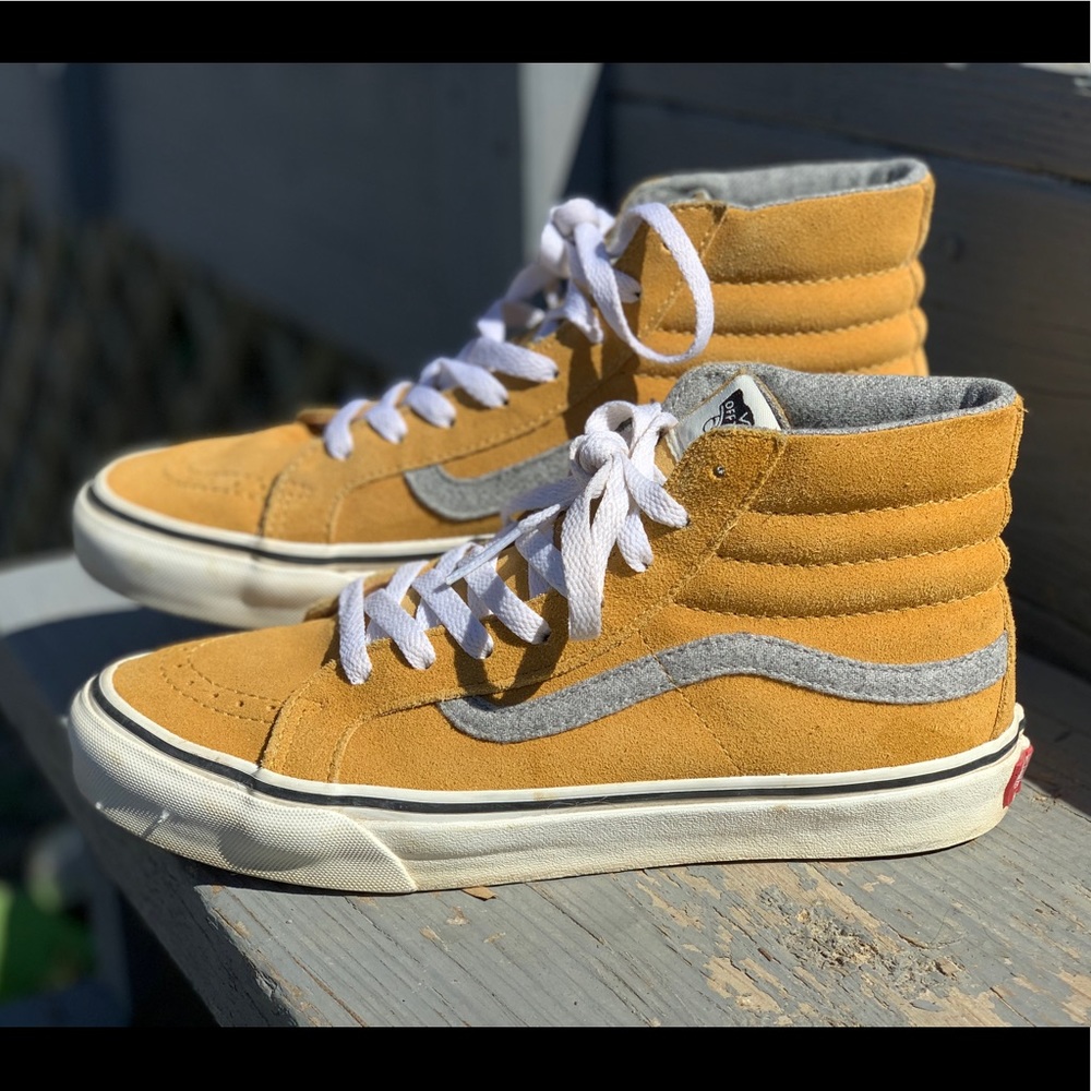Mustard Yellow Old Skool High Top Vans